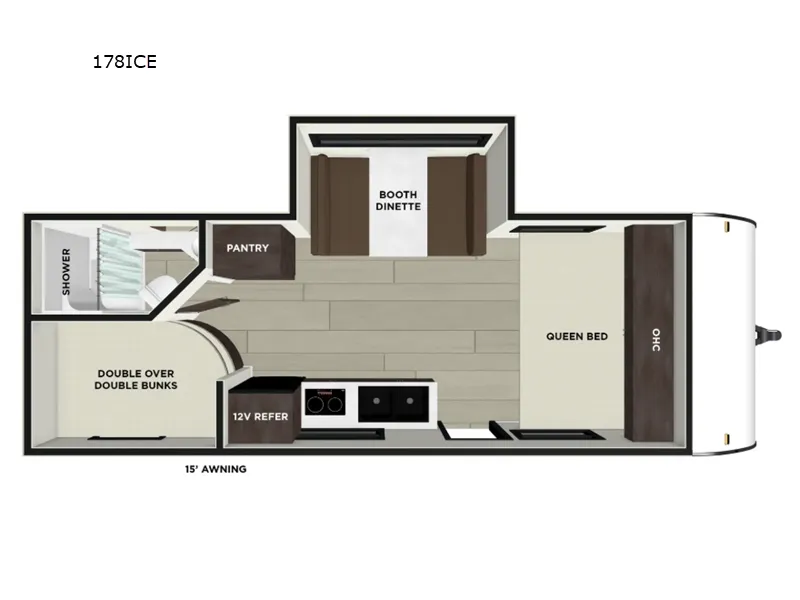 2026 Forest River Wildwood FSX 178ICE - Floor plan