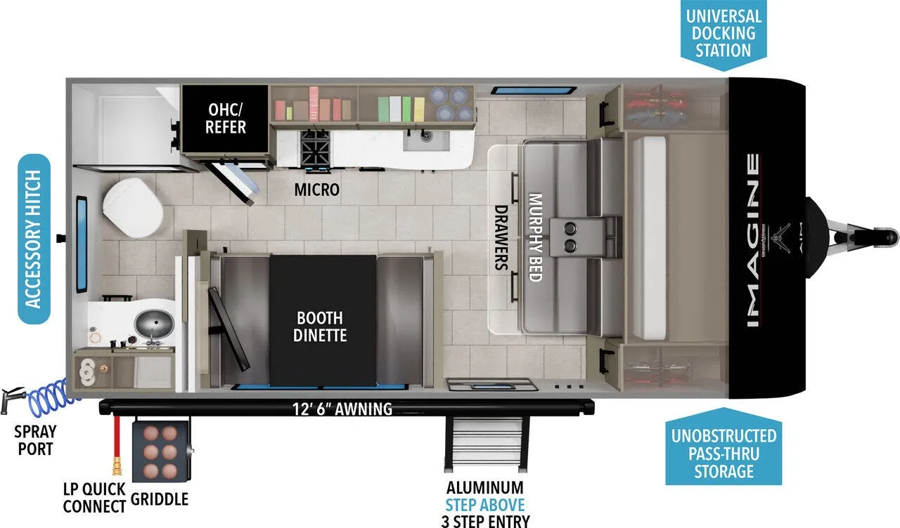 2026 Grand Design Imagine AIM 15RB - Floor plan