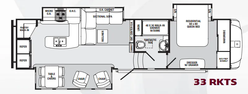 Palomino Sabre 33 RKTS floor plan