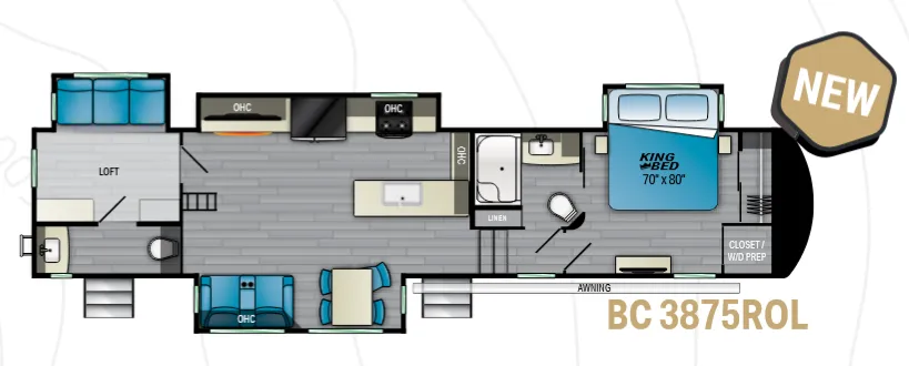 Heartland Big Country 3875ROL floor plan