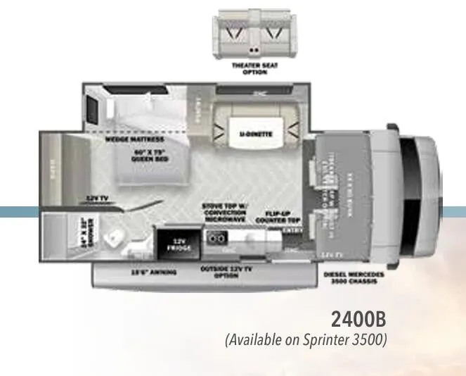 Forest River Sunseeker MBS 2400B floor plan