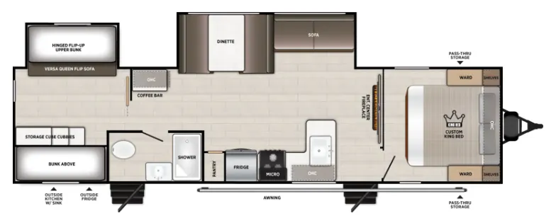 Forest River Salem 32BHDS floor plan