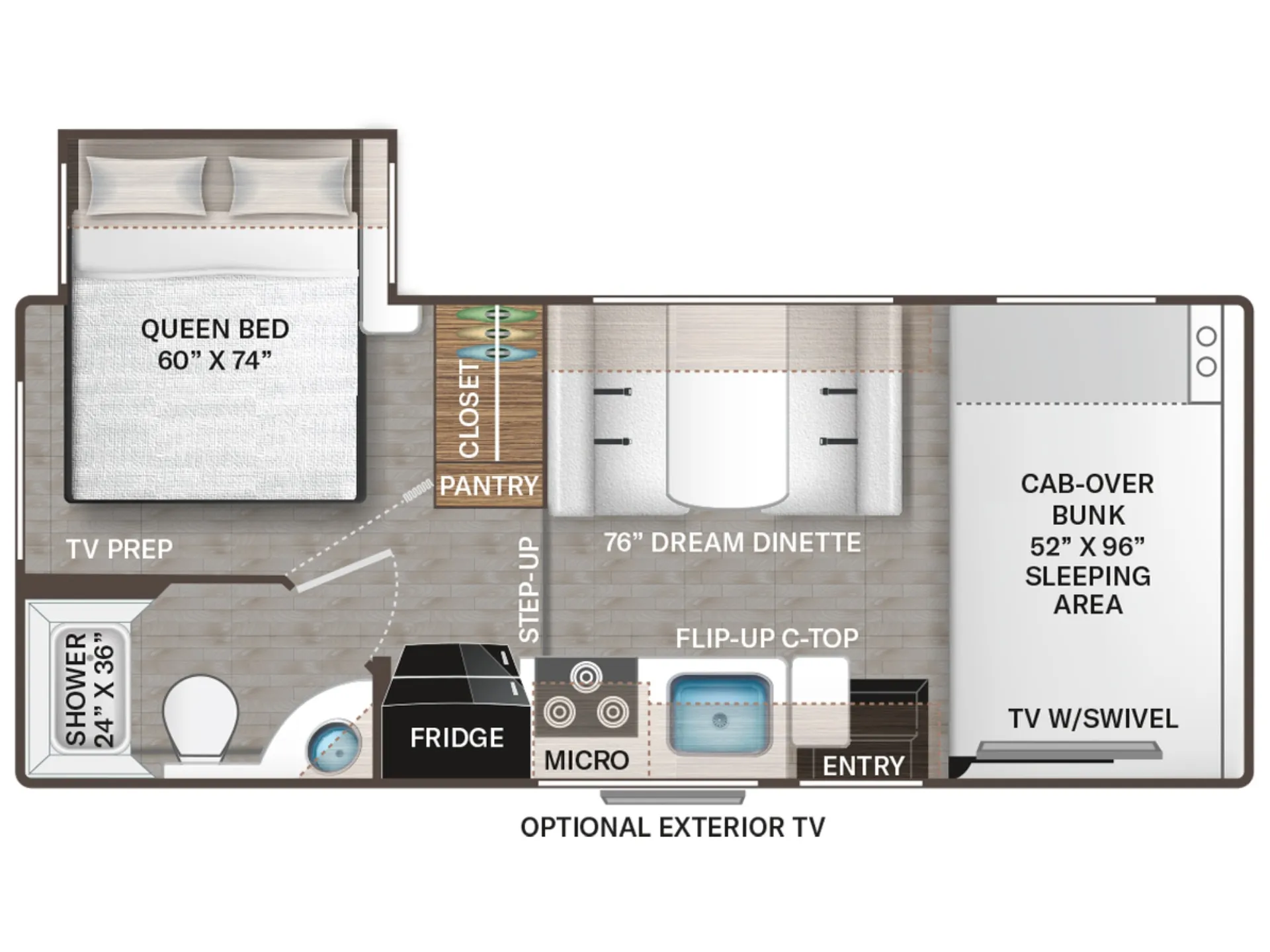 2024 Thor Motor Coach Chateau 22B - Floor plan