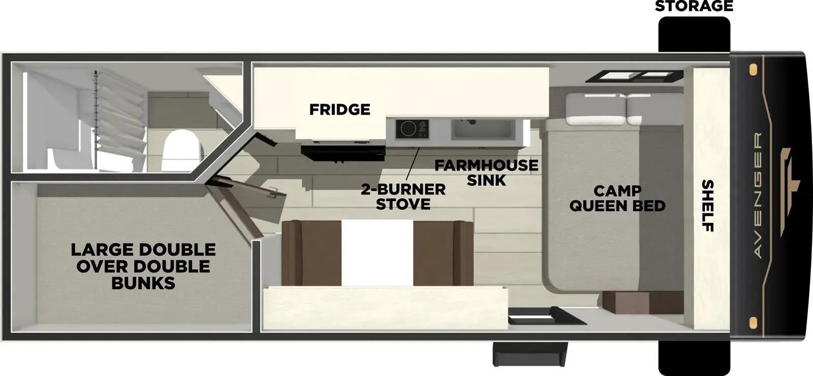 Prime Time Avenger LT 17DBX floor plan