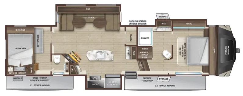 Highland Ridge Mesa Ridge XLT 364BHS floor plan
