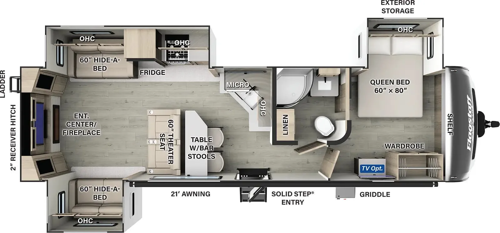Forest River Flagstaff Super Lite 29RLS floor plan