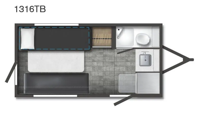 Winnebago HIKE 100 FLX 1316TB floor plan