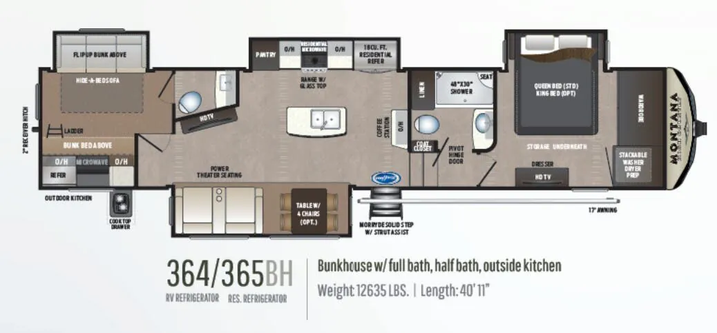 Keystone Montana High Country 365BH floor plan