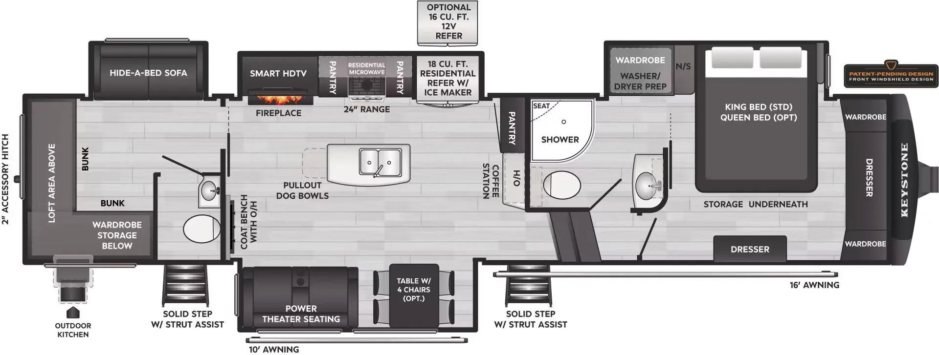 2026 Keystone Montana 389BH - Floor plan