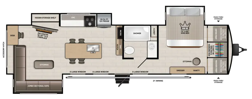 Forest River Salem Hemisphere 323RLI floor plan