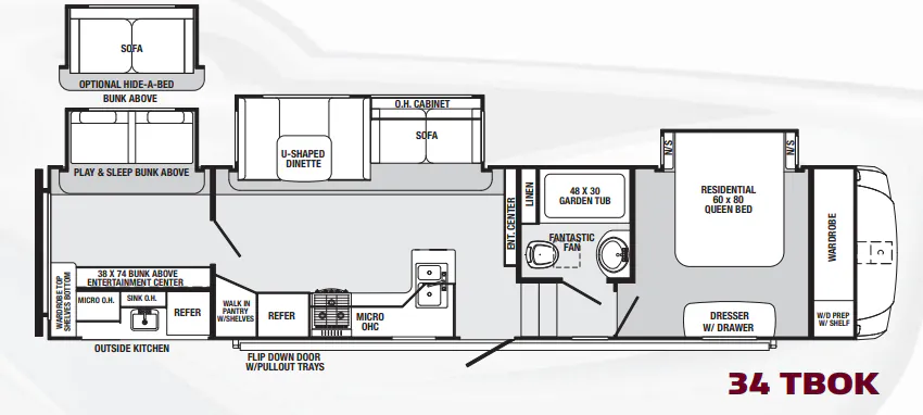 Palomino Sabre 34 TBOK floor plan