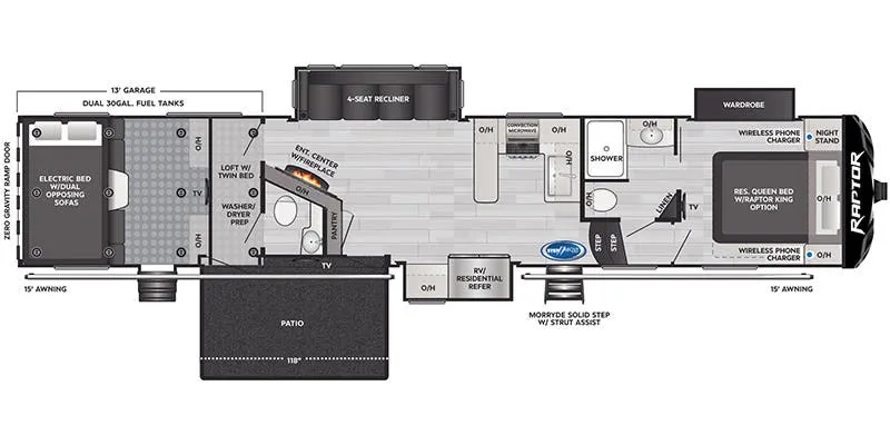 2022 Keystone Raptor 429 - Floor plan