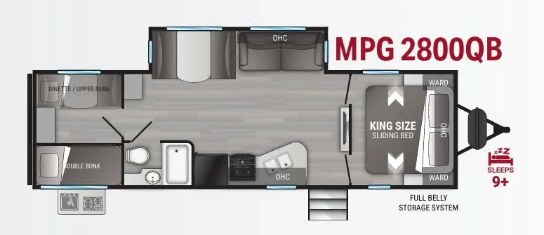 Cruiser RV MPG 2800QB floor plan