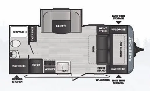 Keystone Passport SL Series 189RB floor plan