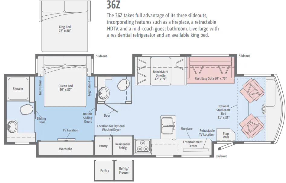2016 Winnebago Sightseer 36Z floor plan