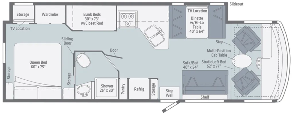 2019 WINNEBAGO WINNEBAGO 31P floor plan