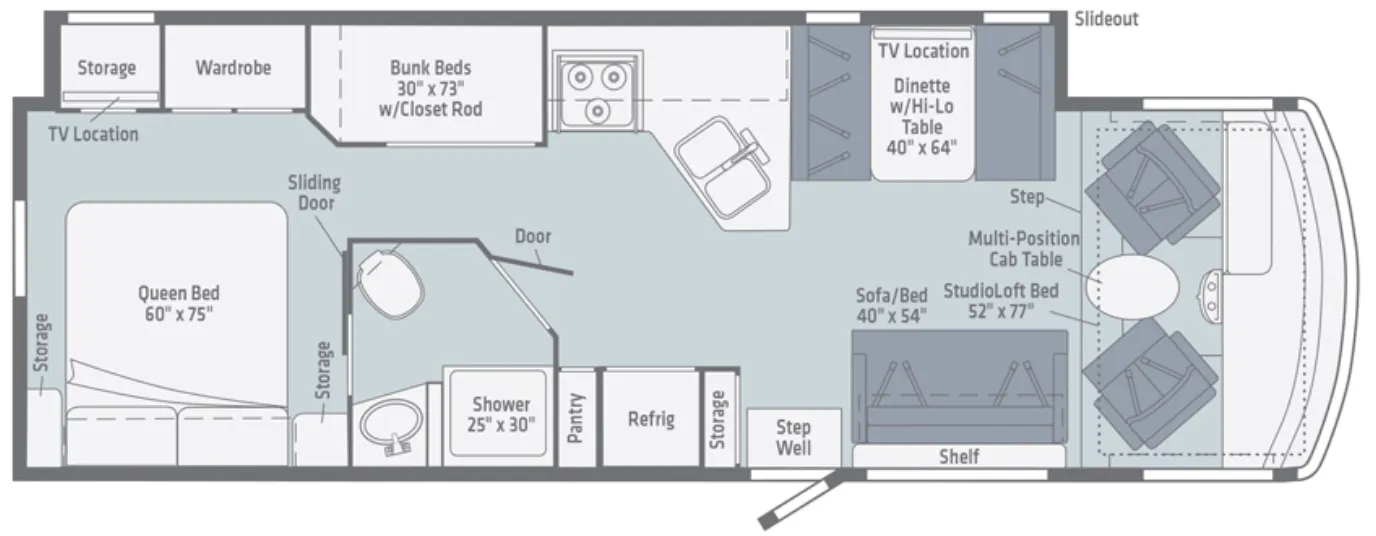 2019 WINNEBAGO WINNEBAGO 31P - Floor plan
