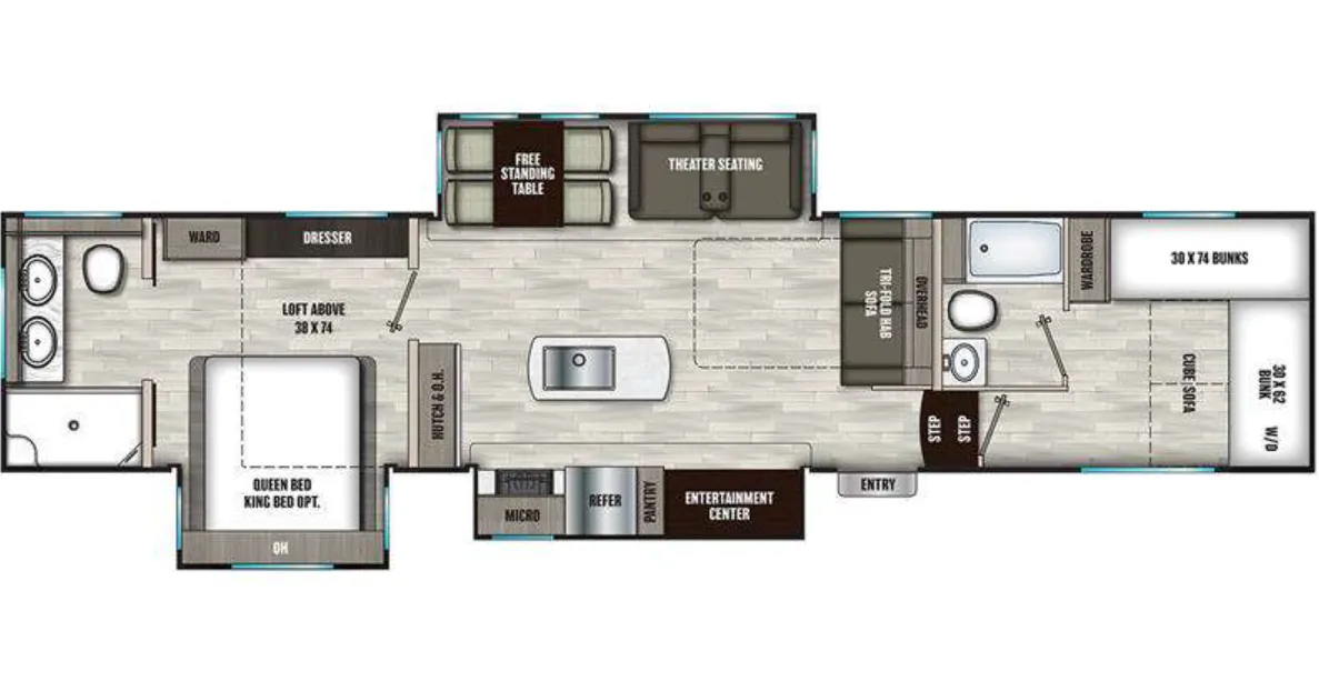 Coachmen Chaparral 375BAF floor plan