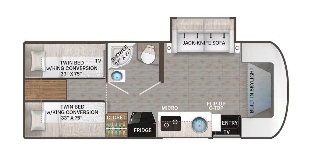 2026 Thor Motor Coach Compass 24KB floor plan