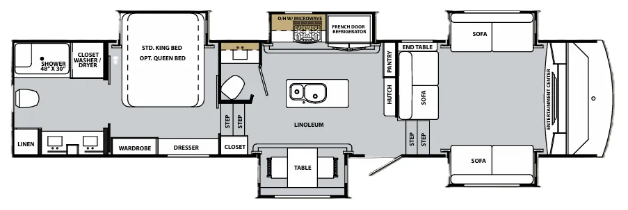 Forest River Cardinal Luxury 3700FLX floor plan