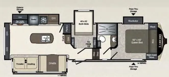 Keystone Laredo 296SBH floor plan