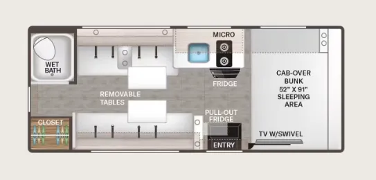 Thor Motor Coach Freedom Elite 19HX floor plan