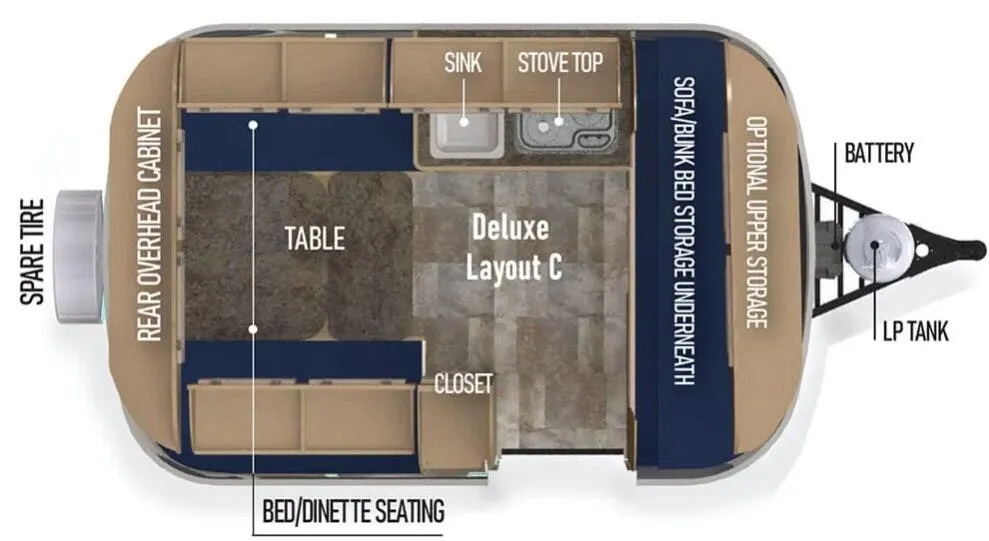 Scamp 13 Deluxe 13 DELUXE LAYOUT C floor plan
