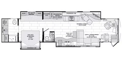 2015 American Coach American Revolution 42G floor plan