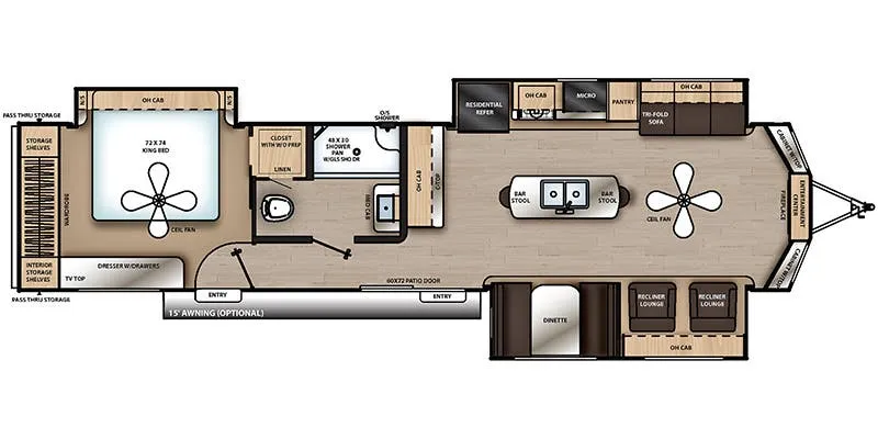 Coachmen Catalina Destination 39MKTS floor plan