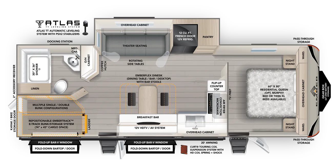 Ember RV Touring Edition 2850DBL floor plan