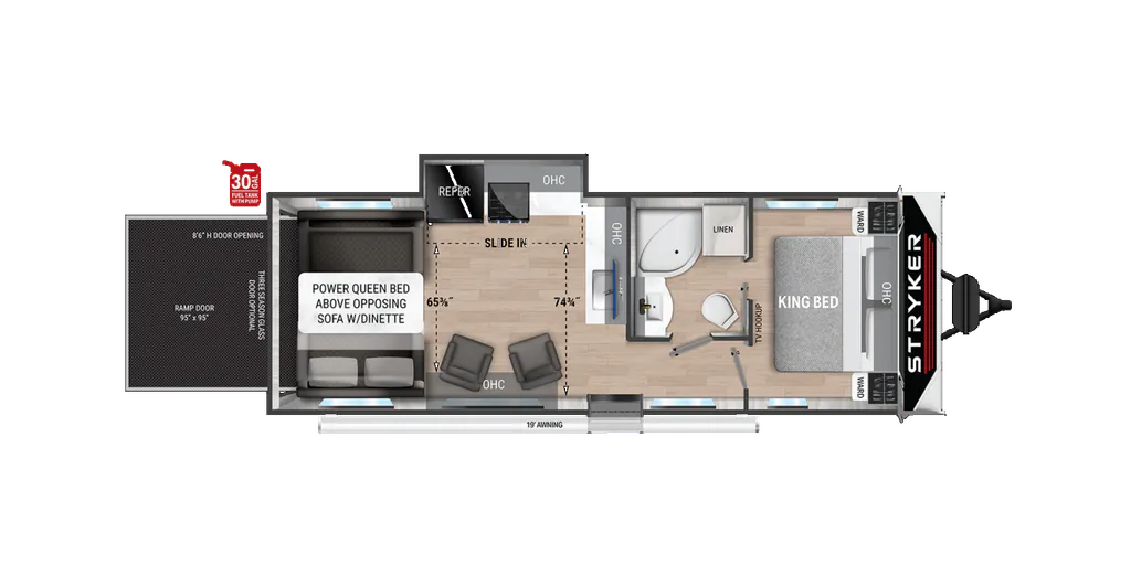 2025 Cruiser RV Stryker ST-2614 floor plan