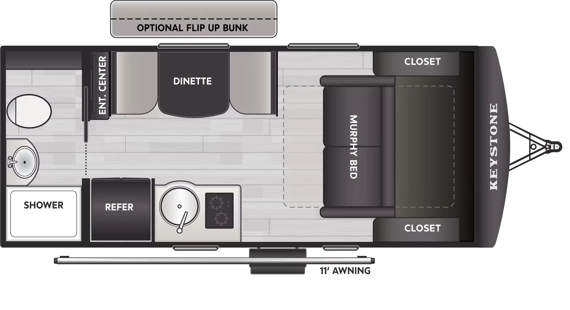 Keystone Sprout 15RBS floor plan