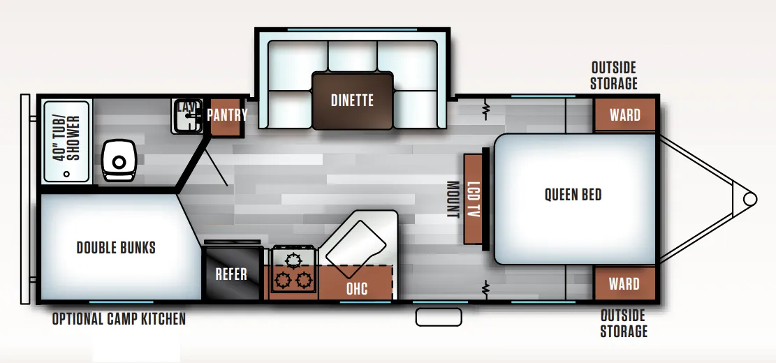 Forest River Salem Cruise Lite 243BHXL floor plan
