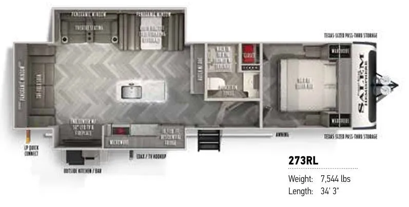 Forest River Salem Hemisphere 273RL floor plan