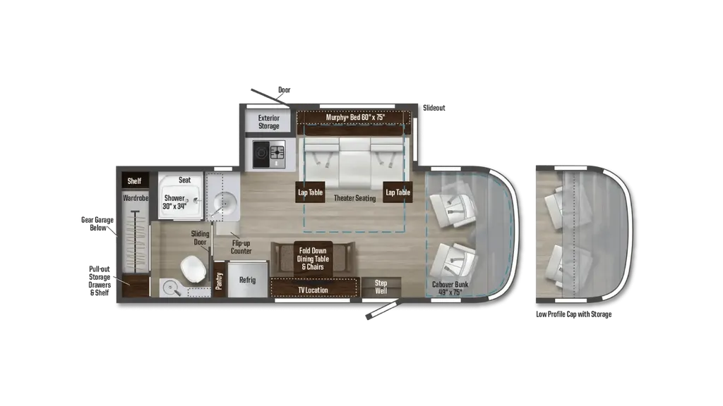 2025 Winnebago View 24T floor plan
