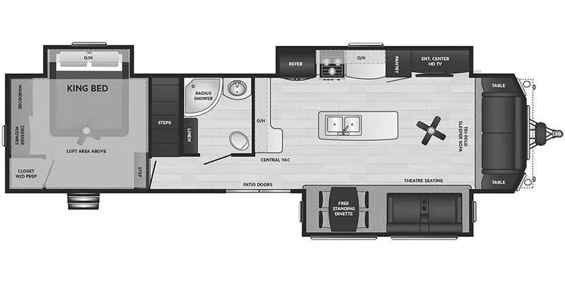Keystone Retreat 391LOFT floor plan