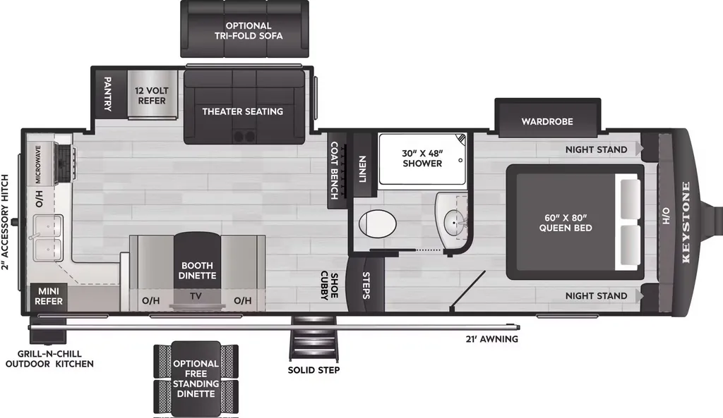 2026 Keystone Arcadia Super Lite 242SLMD floor plan