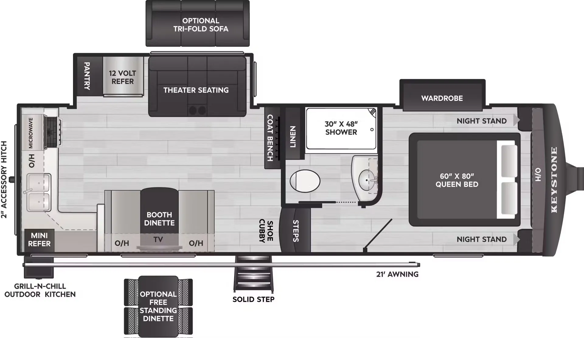 2026 Keystone Arcadia Super Lite 242SLMD - Floor plan