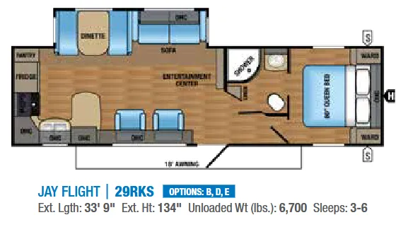 Jayco Jay Flight 29RKS floor plan