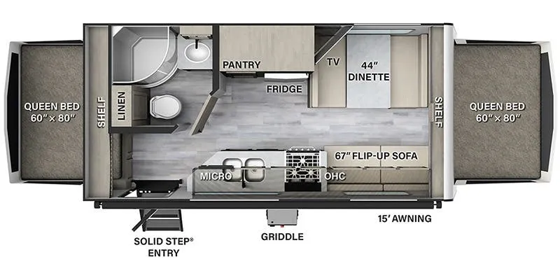 Forest River Flagstaff Shamrock 19 floor plan