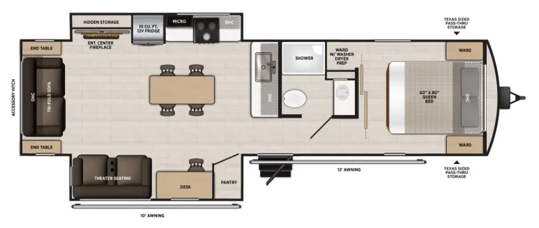 Forest River Wildwood Heritage Glen 275RL floor plan