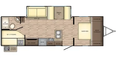 2018 CrossRoads Sunset Trail Super Lite 262BH - Floor plan
