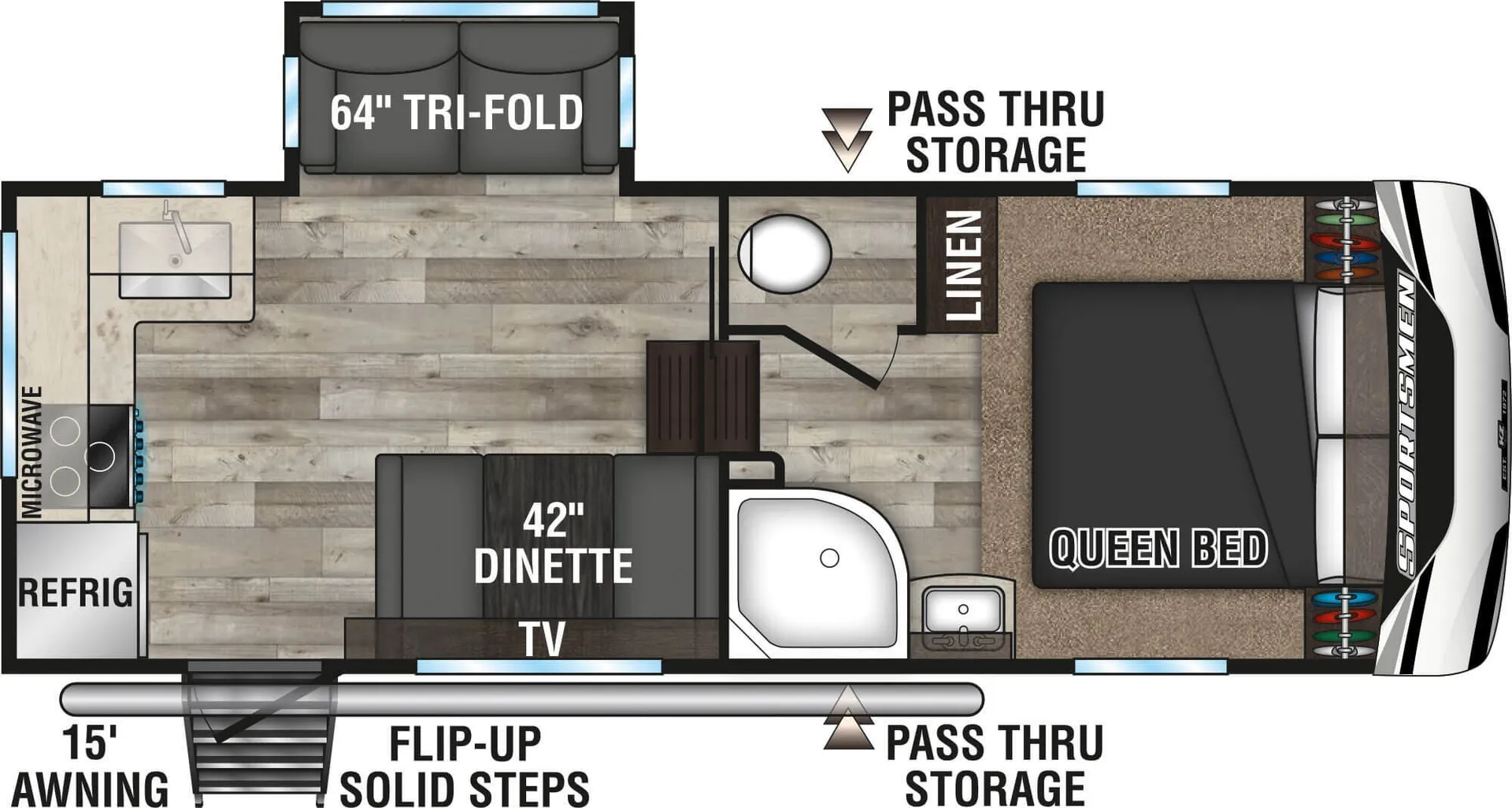 2023 k-z rv Sportsmen 231RK - Floor plan