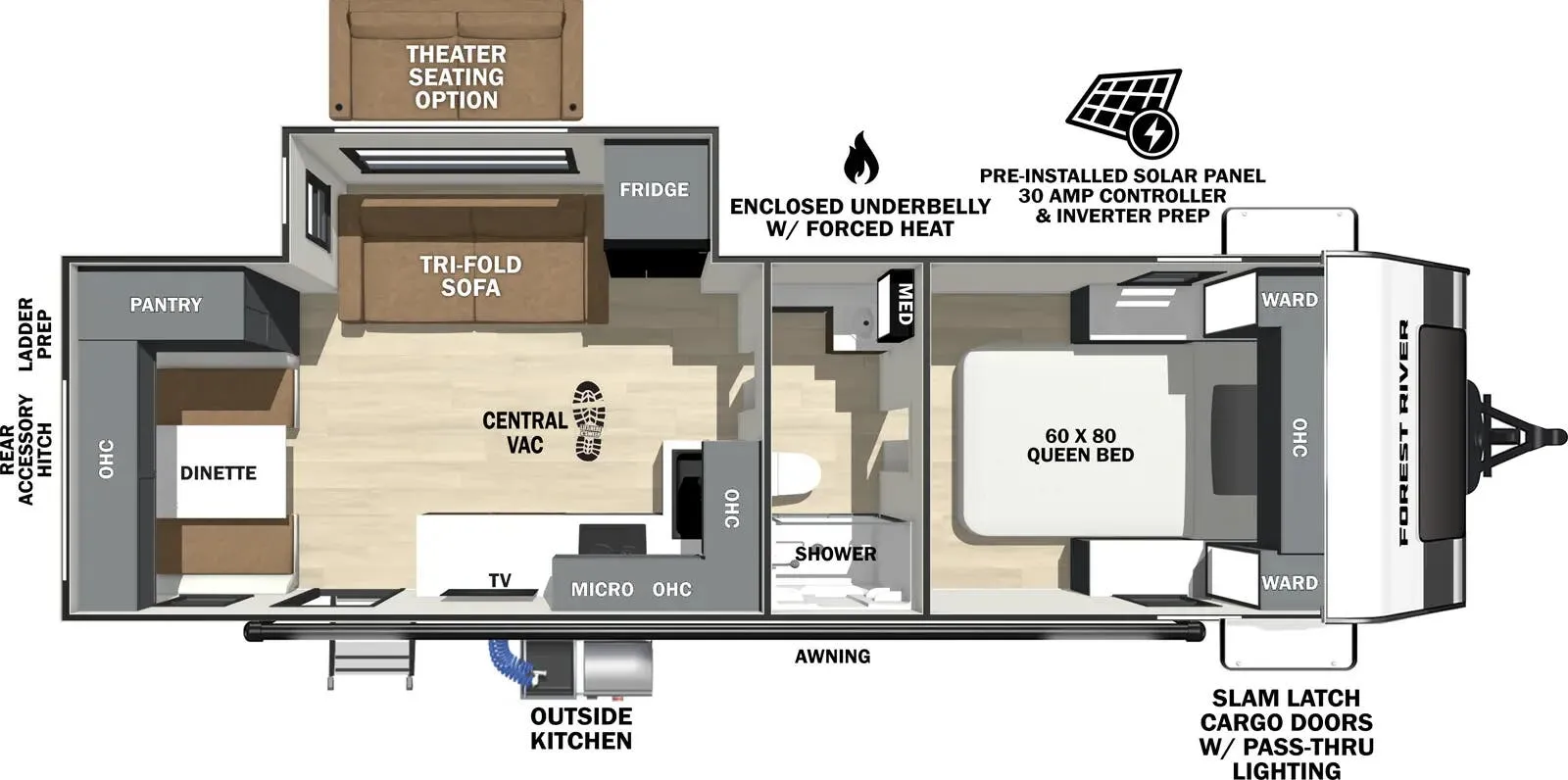 Forest River IBEX Beast Mode 25RLSS floor plan