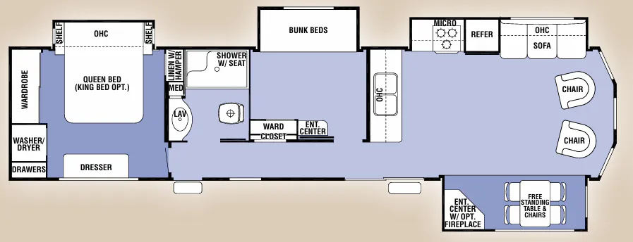 Forest River Cedar Creek Cottage 40CB2 floor plan
