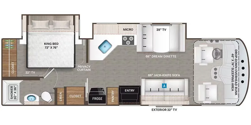 2023 Thor Motor Coach ACE 29G - Floor plan