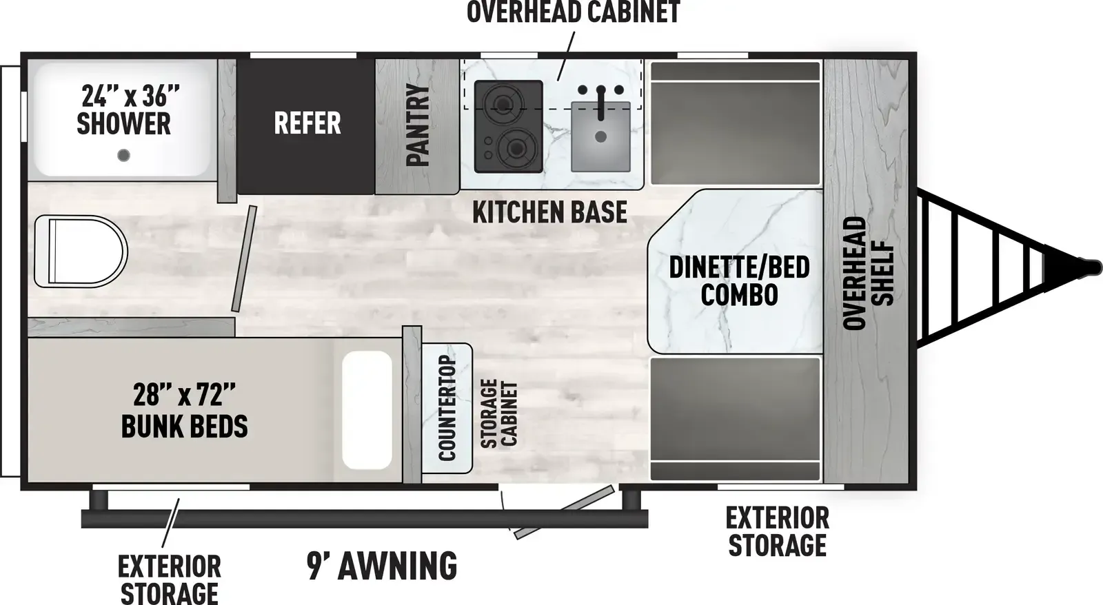 Coachmen Clipper 15CBH floor plan