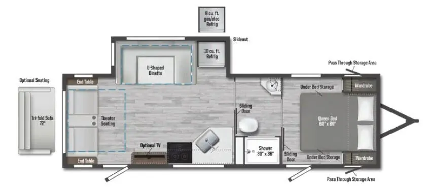 2024 Winnebago Access 26RL - Floor plan