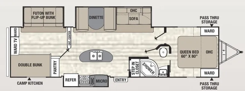 2017 Coachmen Freedom Express Liberty Edition 320BHDSLE - Floor plan