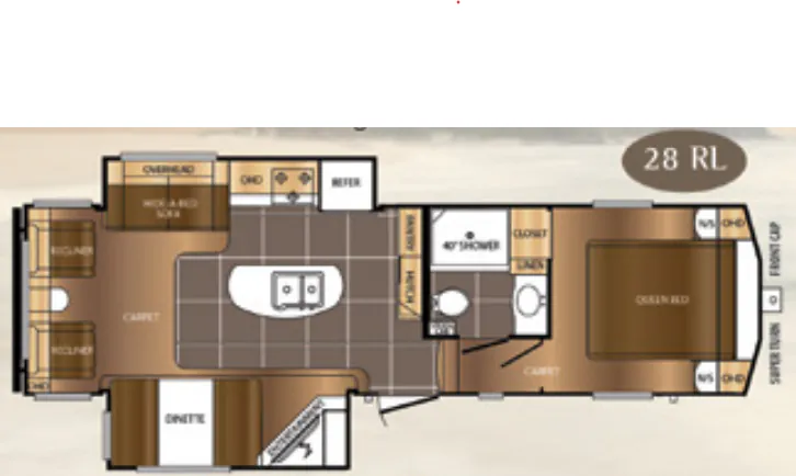 Prime Time Crusader Lite 28RL floor plan